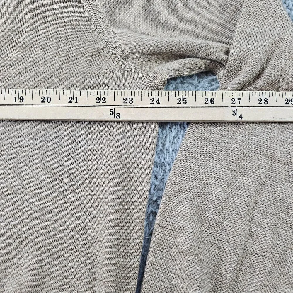 Joseph Abboud Sweater Mens XXL Tan Merino Wool Modern Fit V Neck Pullover Casual